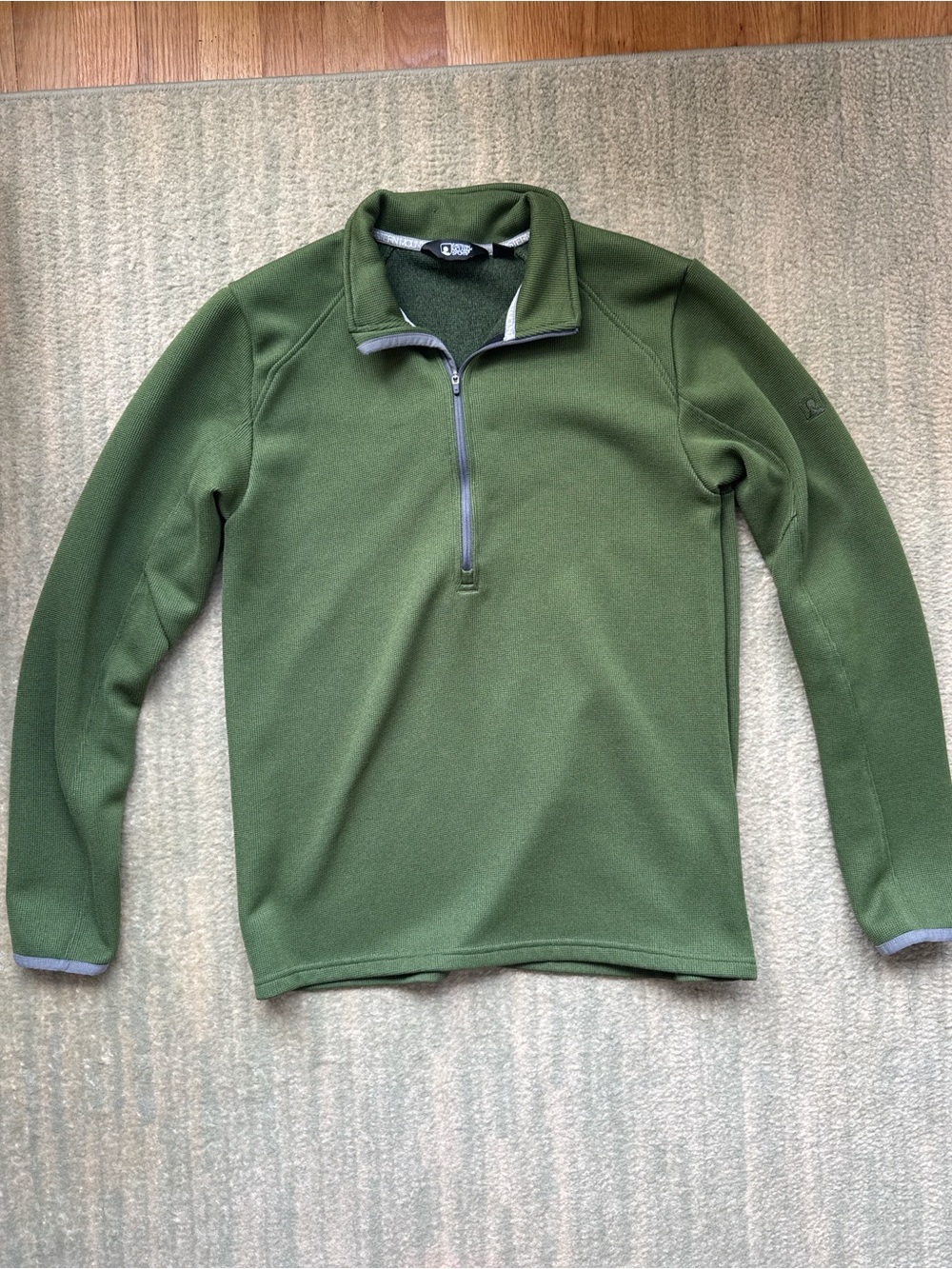 Men's green quarter zip sweatshirt